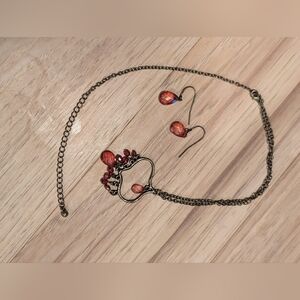 Elegant Red Jewelry Set